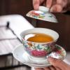 ZZTWER Chinese Palace-Style Ceramic Gaiwan Tea Cup with Lid view 3