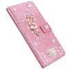 BLOTECH DIY Glitter PU Leather Flip Case for Blackview A55 Pro, Rose Gold view 3