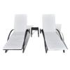 FUDUGEHMIOFWFJJ PE Rattan Sun Lounger Set with Table, Black view 3