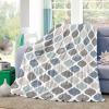 fifbird Flannel Throw Blanket, 40 x 60 in, Moroccan Plaid Abstract Geometric Pattern, Soft Warm Blanket for Bed, Sofa, Couch, Travel, Camping and Kids view 1