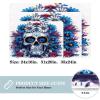 Luoweisi Sugar Skull Daisies Indoor Doormat, 50 x 80 cm, Washable, Absorbent, Non-Slip view 3