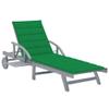 KTHLBRH Outdoor Acacia Wood Chaise Lounge with Cushion view 1