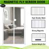 SYC Magnetic Screen Door, Self-Closing, No Drilling, White, 95 x 225 cm (37 x 88 in) view 2