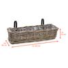 Spetebo Natural Rattan Window Boxes, 60 x 20 cm, Set of 2 view 2