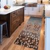 Siunwdiy Hallway Runner Rug, Non-Slip Washable Brown Gray Floral Rug, 120 x 500 cm view 2