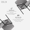 Baroni Home Lounge Chair with Iron Frame and Armrests, Mid-Century Modern Design, Gray, 78 x 59 x 64 cm view 4