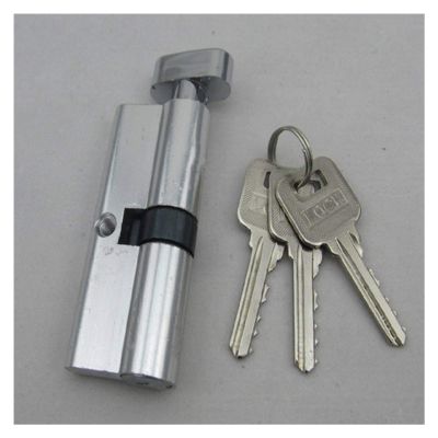 2-Pack Door Lock Cylinders with Barrel Lock, Brass