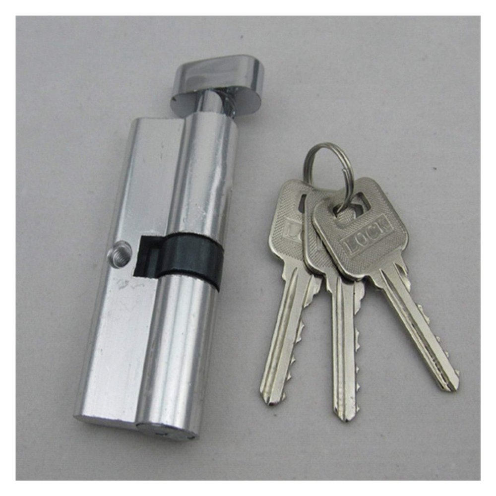 2-Pack Door Lock Cylinders with Barrel Lock, Brass