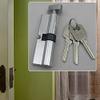 2-Pack Door Lock Cylinders with Barrel Lock, Brass view 2