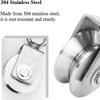 304 Stainless Steel Single Pulley with Swivel, Fixed Wheel, Wire Rope Load, 48 V Type view 2