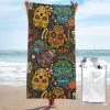 LAMAME Sugar Skulls Quick-Drying Microfiber Bath Towel view 3