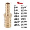 Brass Barbed Reducer, Two-Way Elbow/Straight Connector, 6 mm to 3 mm view 2
