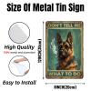Snowsun Metal Sign, Funny German Shepherd, "Don't Tell Me What to Do" view 2