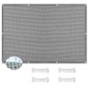 Shade Sail 2.4 x 7 m, UV and Wind Protection, Shade Net with Eyelet Fastening Kit, Light Gray view 1