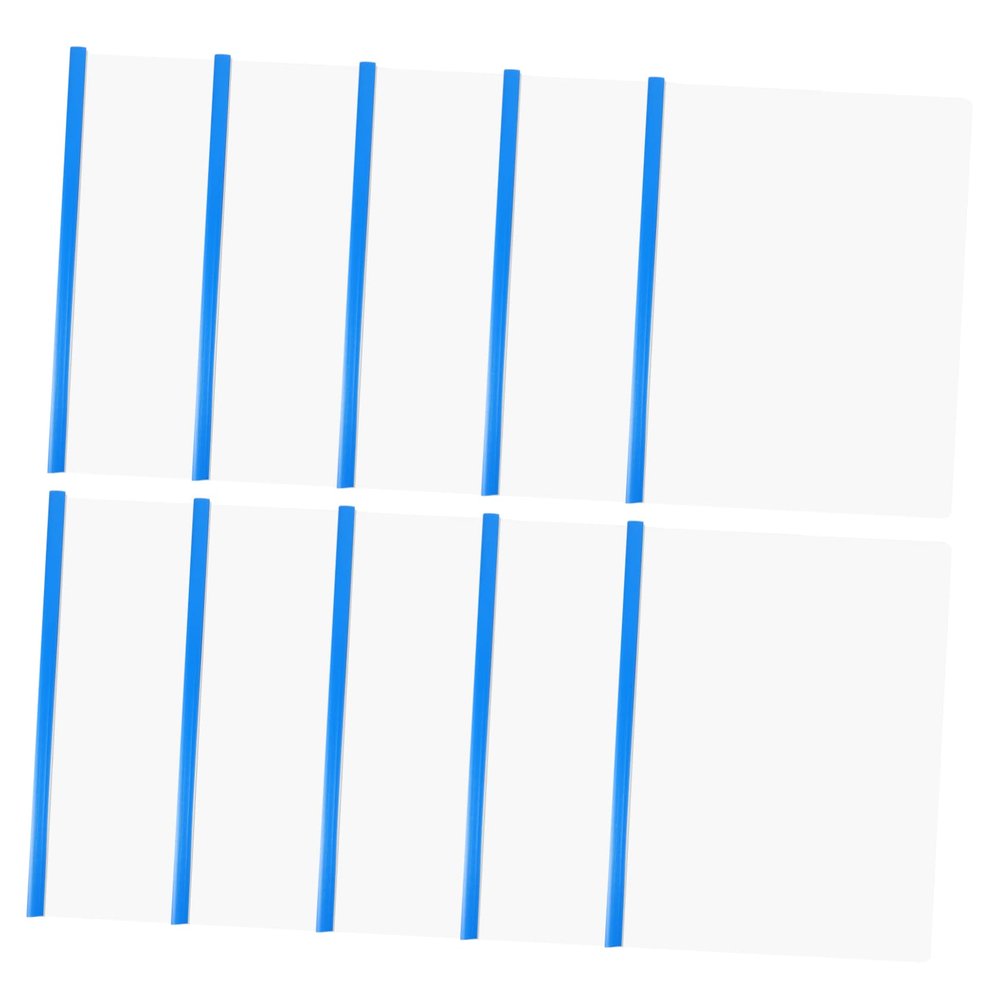 Tofficu 10-Pack Transparent Blue A4 Plastic PP Lever Arch Files
