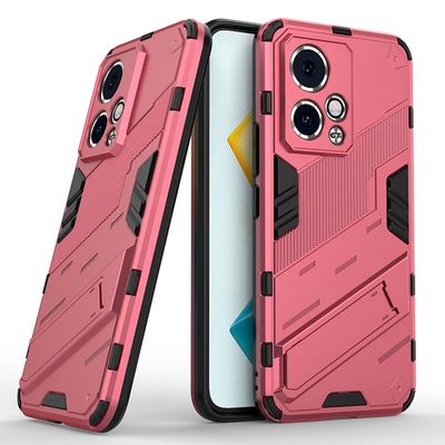 Nikaque Case for Honor 90 GT 5G, Integrated Stand, Metallic Pink