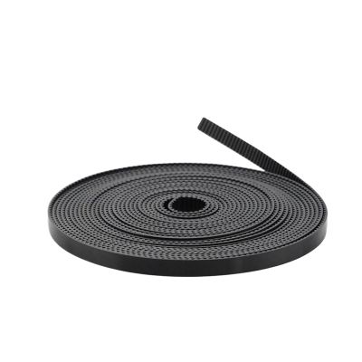 DUOCAI Open GT2 Timing Belt, 3 m, PU with Steel Core, Black, 6 mm Wide