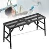 Portable Folding Multipurpose Step Ladder Work Platform, Height-Adjustable, Galvanized Steel, 900-lb Capacity view 1