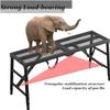 Portable Folding Multipurpose Step Ladder Work Platform, Height-Adjustable, Galvanized Steel, 900-lb Capacity view 3