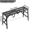 Portable Folding Multipurpose Step Ladder Work Platform, Height-Adjustable, Galvanized Steel, 900-lb Capacity view 4