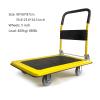 Steel Platform Cart with Folding Handle, Swivel Wheels, 880 lb Capacity, Green, 6 in view 2