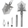Herfair Folding Shovel, Stainless Steel, 3-Angle Adjustable, for Hiking, Camping & Survival view 1