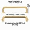 SYZOW 6-Pack Cabinet Handles, Brushed Brass, 96 mm Hole Spacing view 2