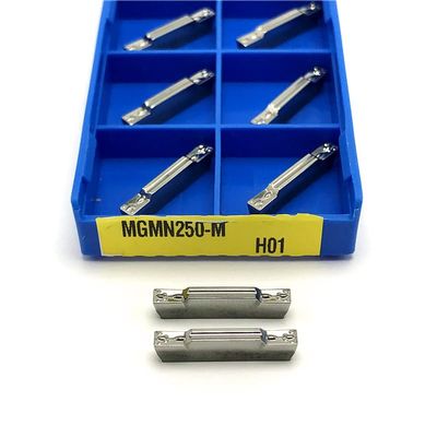 10-Piece MGMN250-M H01 Aluminum Grooving Carbide Inserts for MGEHR Turning Tool Holders (MGMN150-G H01)