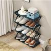 PLABNK Small Foldable Shoe Cabinet, 5-Tier, Dust- and Water-Resistant, 42 x 18.5 x 49.5 cm view 2