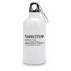 Guangpat Tomorrow Definition Typography Stainless Steel Sports Water Bottle, 400 mL, Funny Quotes, Insulated Travel Bottle with Carabiner for Men, Women, and Children view 1