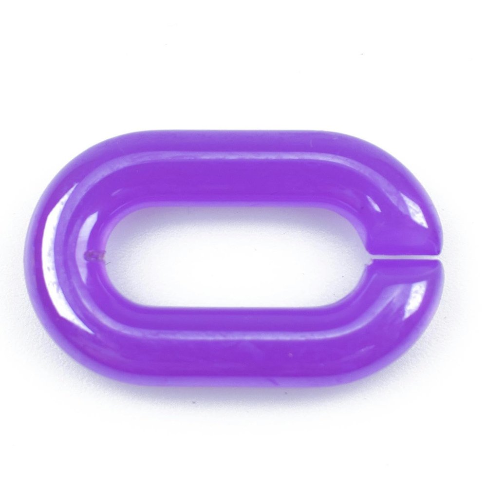 100 ABS Acrylic Open Connector Rings, 17 x 23 mm, for DIY Jewelry and Accessories