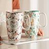 Large Cat Coffee Mug with Lid, 600 ml Ceramic Cup view 2