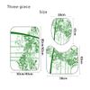 RLYXGS 3-Piece Bamboo Bathroom Mat Set, Green, Non-Slip, Absorbent view 4