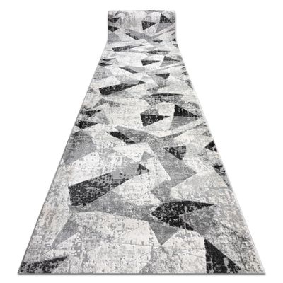 rugsx Modern Runner TULS 51211, Geometric, Anthracite, 90 x 830 cm