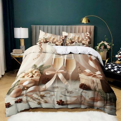 XCQHZYQ 3-Piece Microfiber Bedding Set, 155 x 220 cm