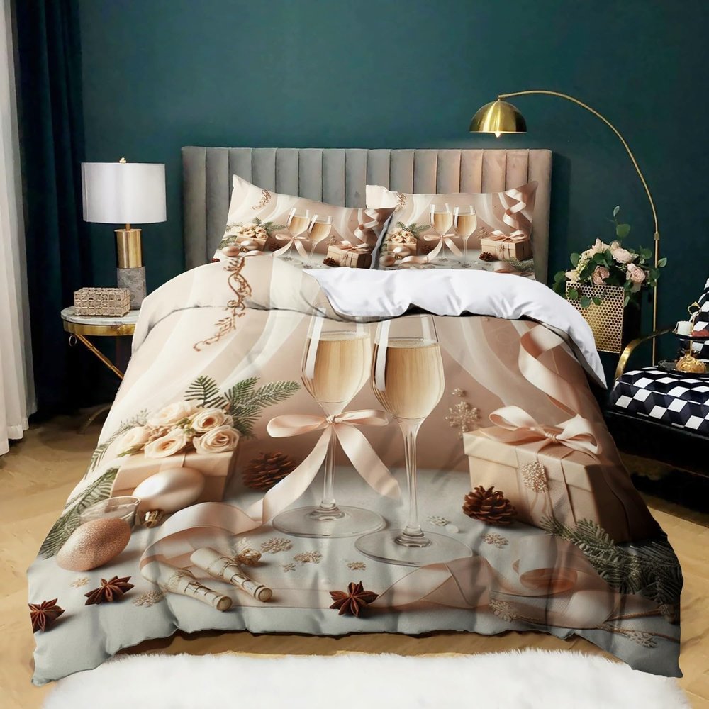 XCQHZYQ 3-Piece Microfiber Bedding Set, 155 x 220 cm