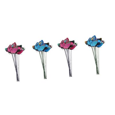 Sosoport 40-Piece Decorative Butterfly Sticks for Garden Decor, Realistic Butterflies for Indoor and Outdoor Plant Decoration