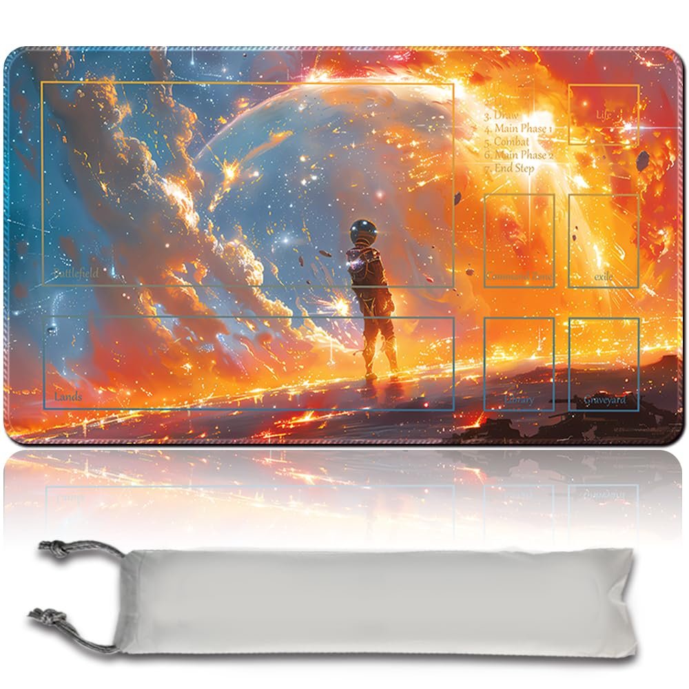 MTG Playmat 60 x 35 cm with Zones and Free Waterproof Bag