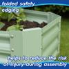 Harbour Housewares 1x Anthracite 120 x 60 cm Rectangular Galvanized Steel Raised Garden Bed view 3