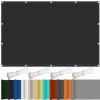 Square Sun Shade Sail 6 x 6.5 m, Black, Waterproof, UV Protection, with Eyelets and Ropes view 1