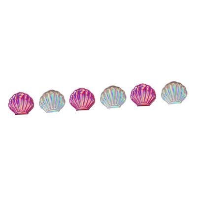 MAGICLULU 6-Piece Shell-Embossed Round Travel Makeup Mirrors with Folding Case