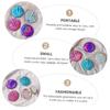 MAGICLULU 6-Piece Shell-Embossed Round Travel Makeup Mirrors with Folding Case view 3