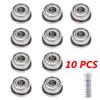 10pcs F693ZZ 3mm x 8mm x 4mm Double-Shielded Flanged Ball Bearings view 2