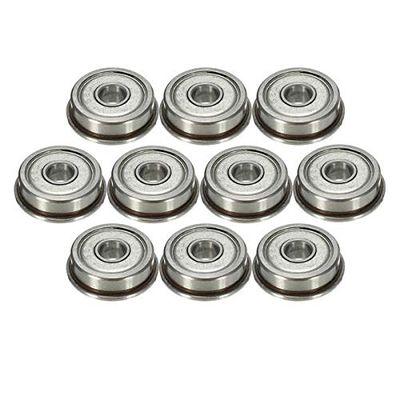 10-Piece F625ZZ 5 × 16 × 5 mm Flange Ball Bearings