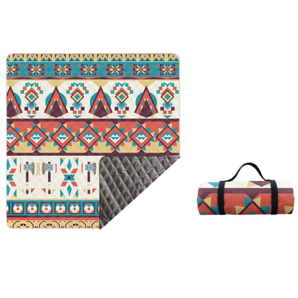 Boho Picnic Blanket, Waterproof and Foldable, 150 x 150 cm, Color 8