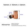 10pcs 14×16×8mm SF-1 Composite Bearing, Bronze-Based Alloy, Oil-Free Liner view 2