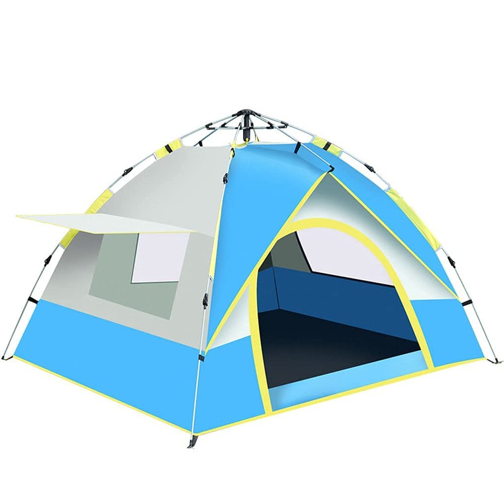 Automatic Hydraulic Dome Camping Tent, Waterproof, for 3–4 People, Easy Setup and Packing