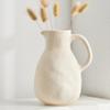 Octdays Rustic White Ceramic Vase with Handle view 1