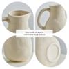 Octdays Rustic White Ceramic Vase with Handle view 4