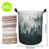 Naqiuli Misty Foggy Mountain Foldable Waterproof Laundry Hamper, 44 x 41 cm view 2